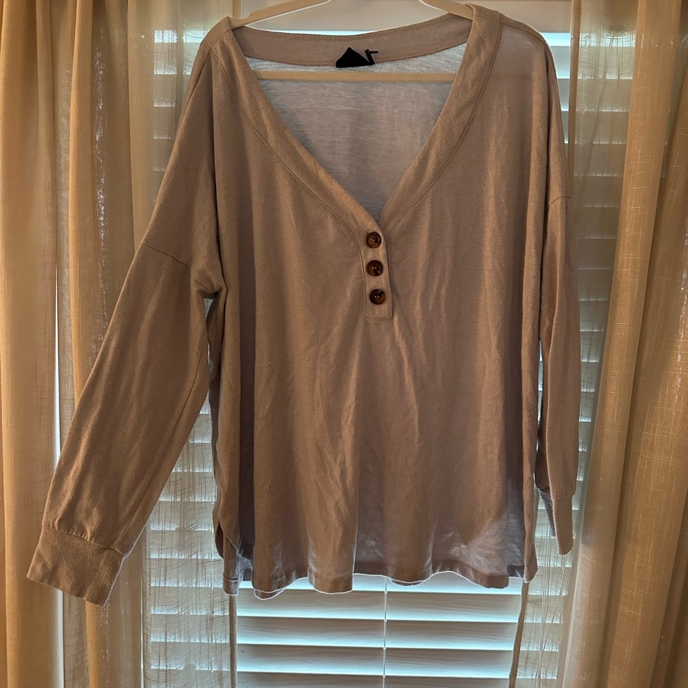 Urban outfitters Out From Under Fleece Button Top